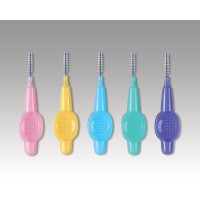 Plasdent FLOSSING BRUSHES  2mm-3mm Tapered, Assorted Lite Colors (100pcs/bag)